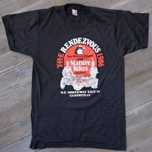 True Stock Vintage #80s Biker TShirt w Fun…